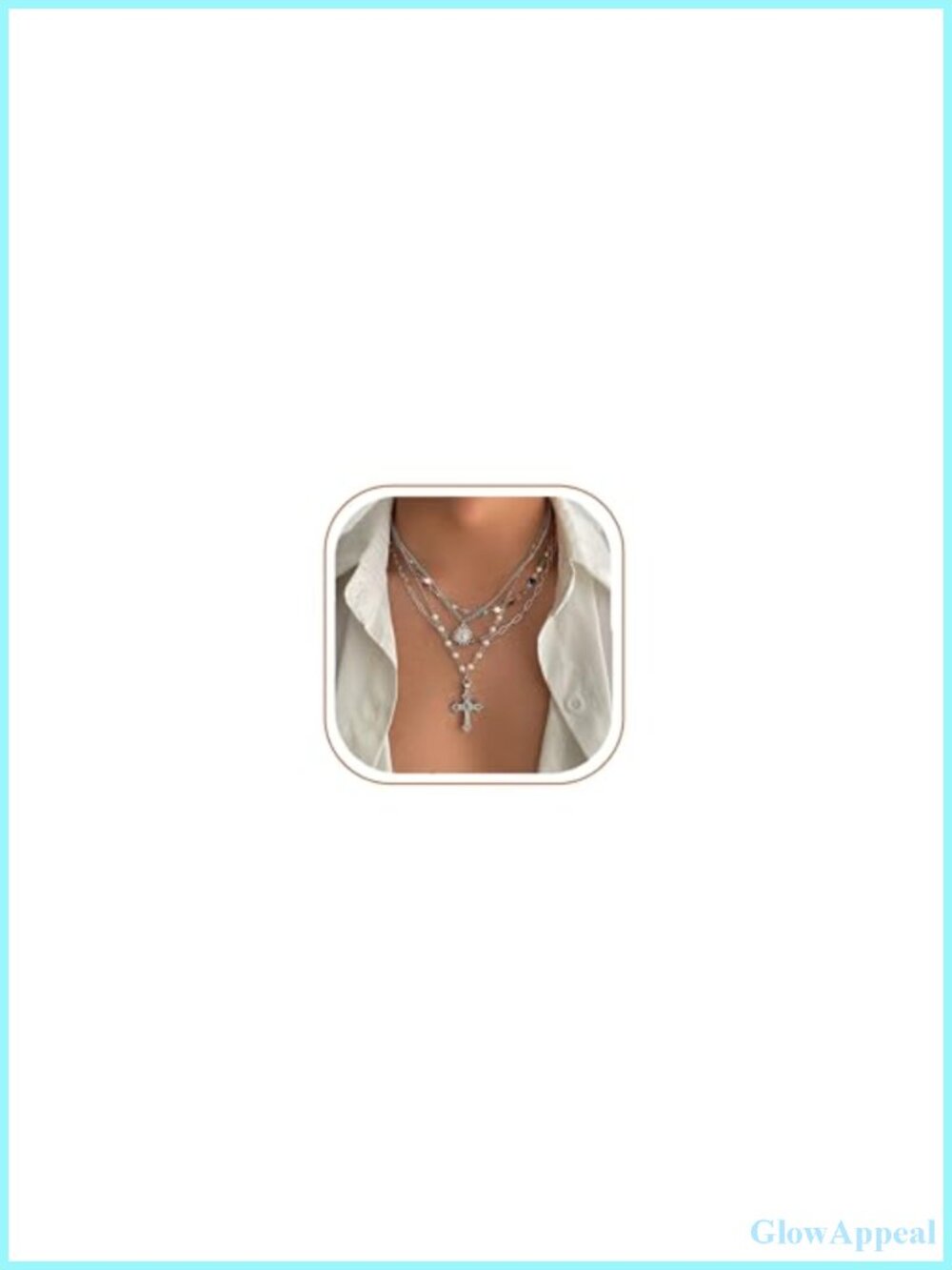 Layered Necklaces for Women, Boho Pendant Charm Set, 4 Pack, Alloy, Adjustable
